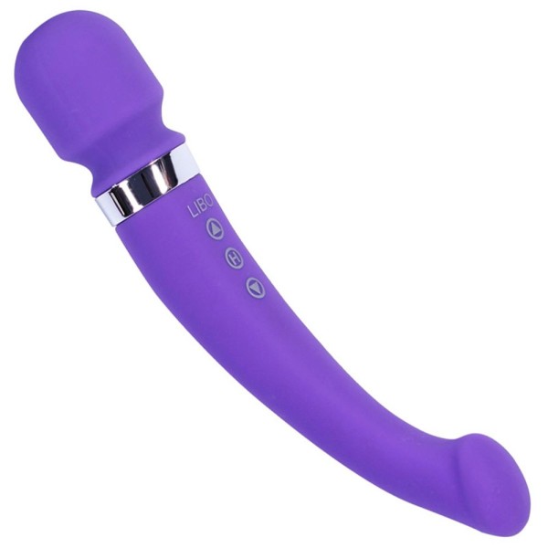 VIBRADOR EM SILICONE DUPLA PENETRAÇAO LIBO