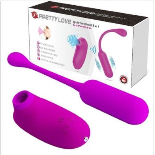 VIBRADOR BULLET CURUPIRA MULTIFUNCIONAL 2 EM 1 PRETTY LOVE